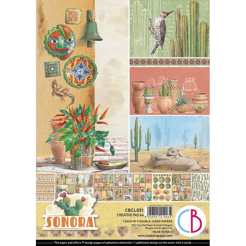 Ciao Bella Sonora Creative Pad A4 9/Pkg