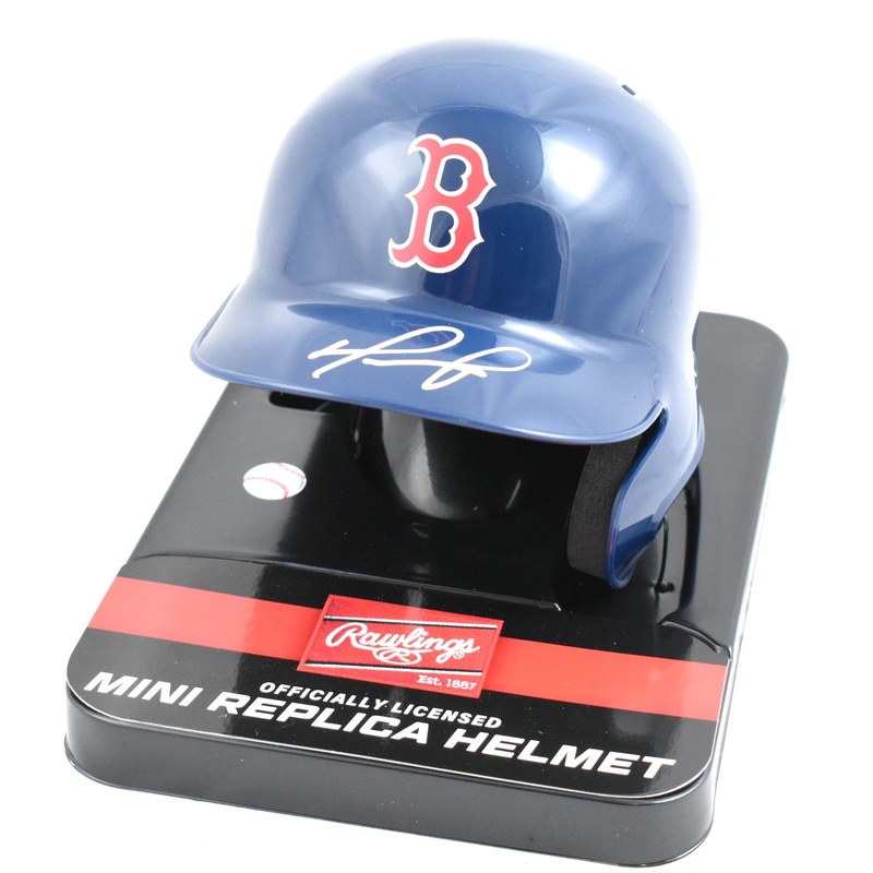 David Ortiz Autographed Boston Red Sox Mini Helmet- Beckett W Hologram *White