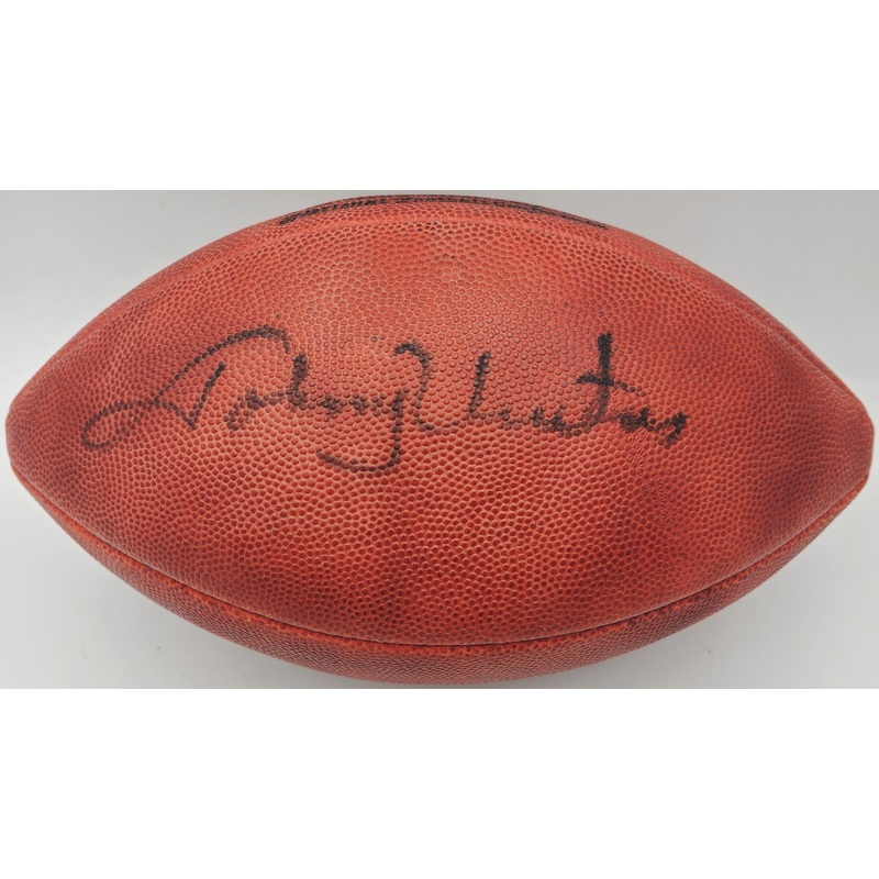 Johnny Unitas Autographed NFL Leather Football Baltimore Colts Beckett #A75848