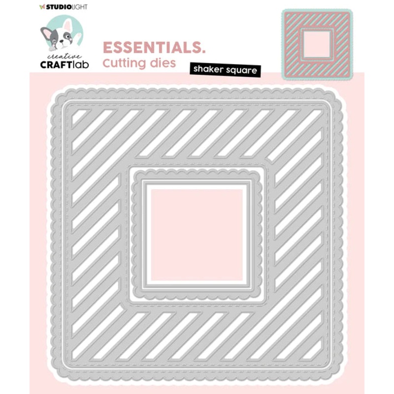 Studio Light Cutting Die Square Shaker Essentials 148x148x1mm 4 PC nr.175