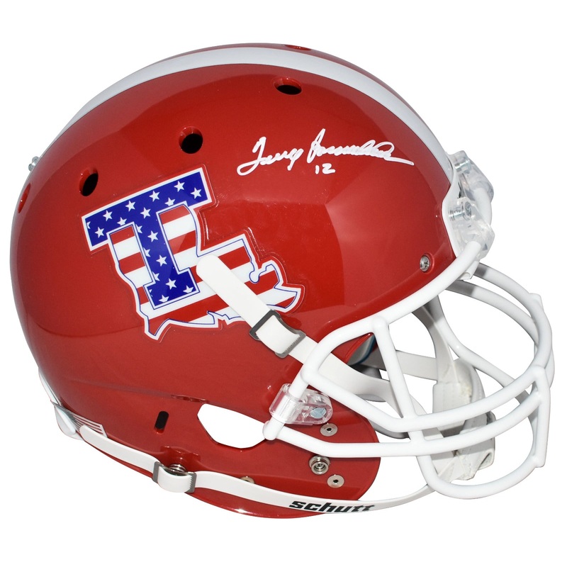 TERRY BRADSHAW AUTOGRAPHED LOUISIANA LA TECH BULLDOGS FULL SIZE HELMET JSA
