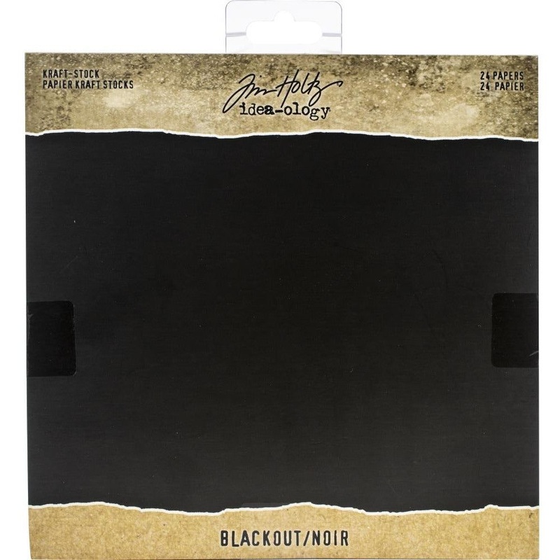 Tim Holtz Kraft Stock Pad 8X8 24/Pkg – Blackout
