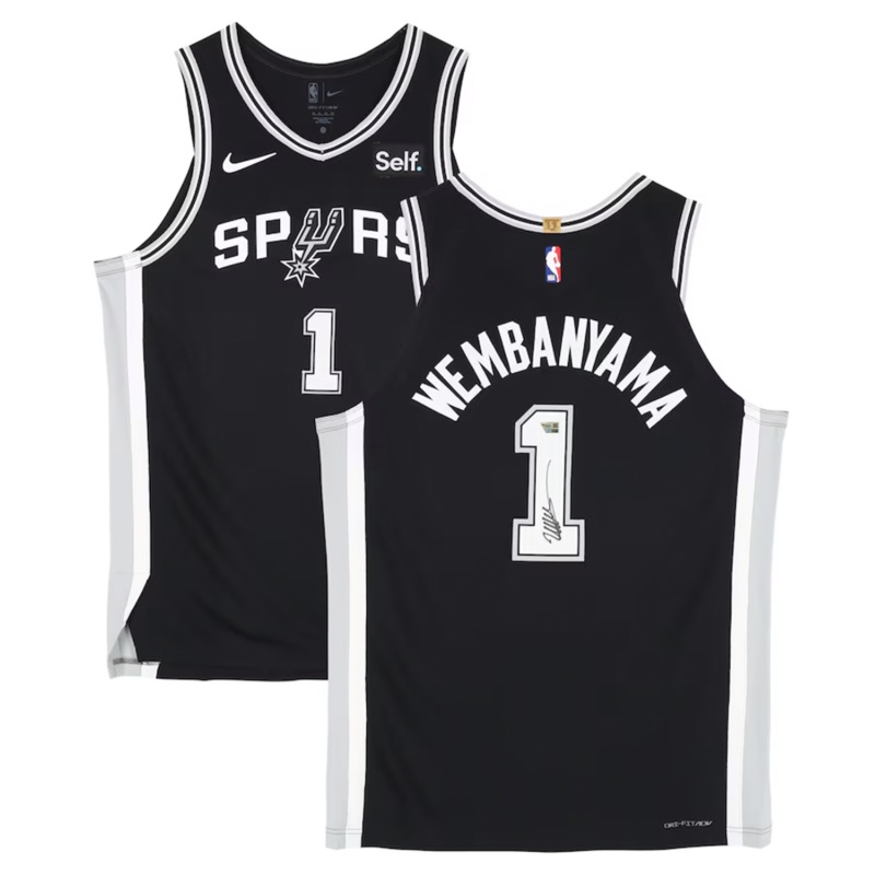 Victor Wembanyama Autographed Spurs Authentic Black Icon Ed. Jersey Fanatics