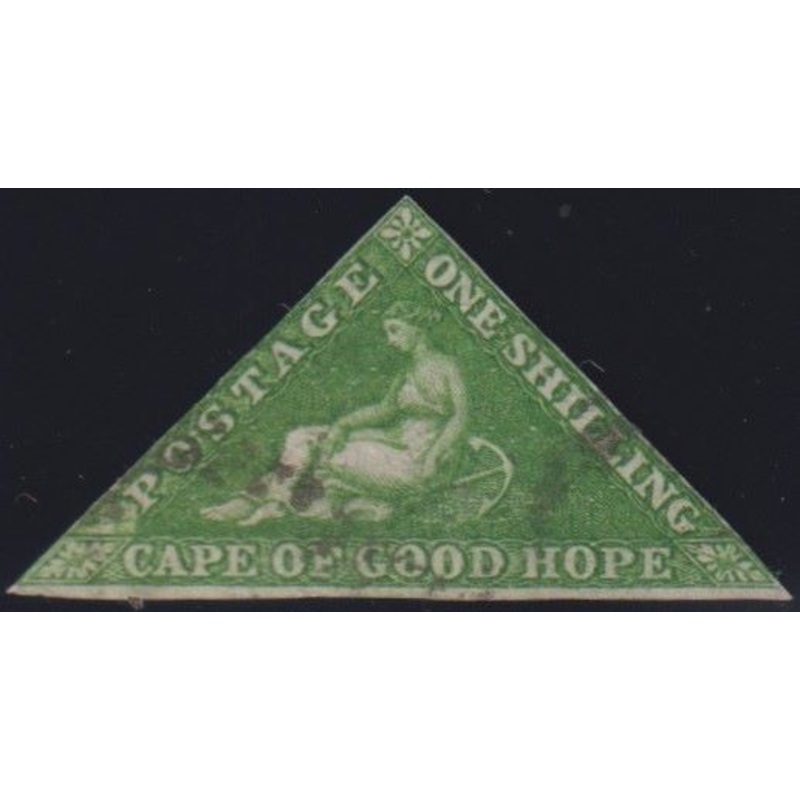 CAPE OF GOOD HOPE 1858 1/- TRIANGLE FINE USED