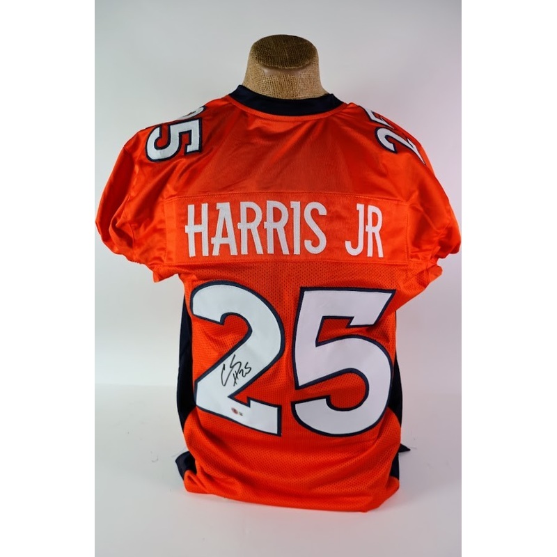 Chris Harris Jr. Autographed Denver Broncos Custom Orange Jersey Beckett COA