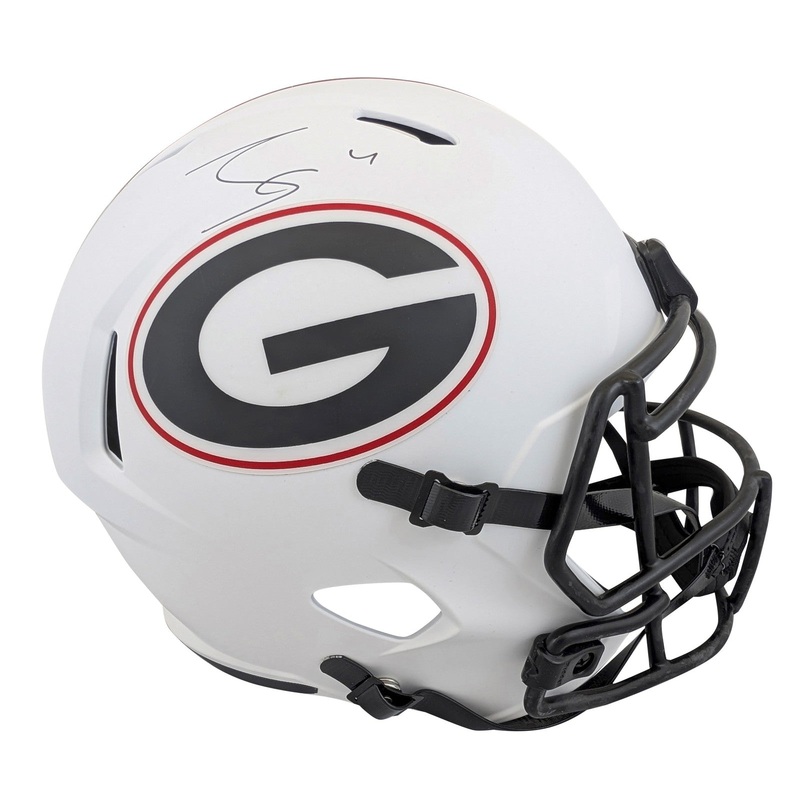Georgia James Cook Signed Lunar Full Size Speed Rep Helmet BAS Witnessed