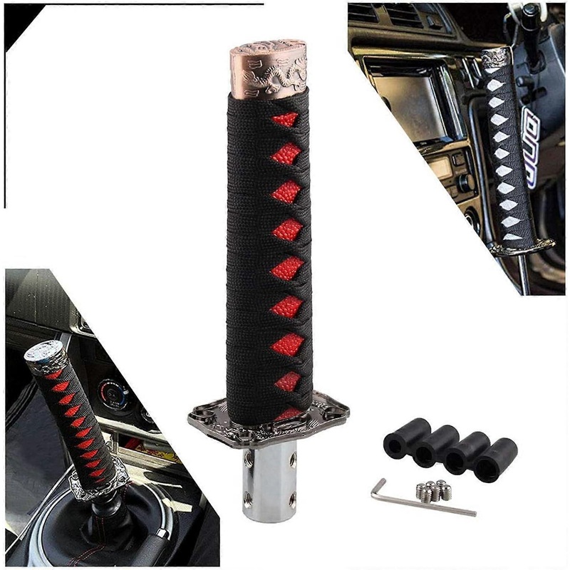 Geschikt voor Pookknop Samurai Sword Versnellingspook met 4 adapters Universele pasvorm Compatibel met handgeschakelde auto’s De meeste automatische a