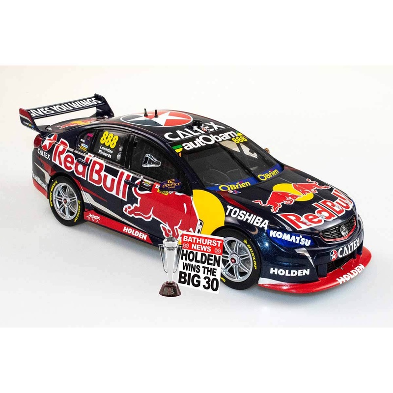 HOLDEN VF COMMODORE V8 – RED BULL RACING AUSTRALIA – LOWNDES/RICHARDS #888 – 2015 BATHURST 1000 WINNER – 1:18 Scale Diecast Model Car