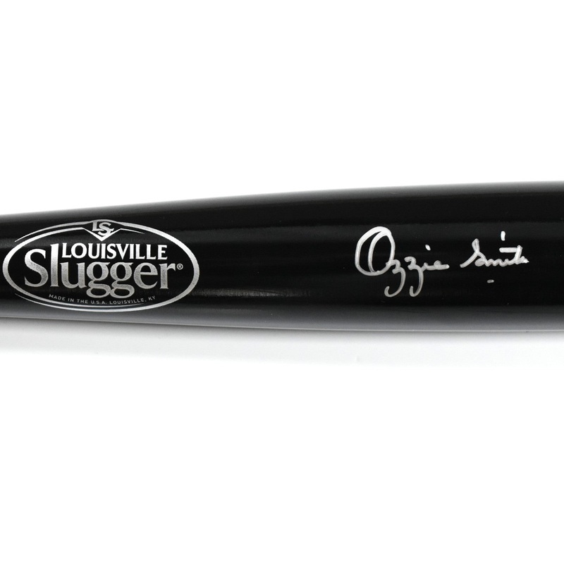 Ozzie Smith Autographed Black Louisville Slugger Pro Baseball Bat – Fanatics