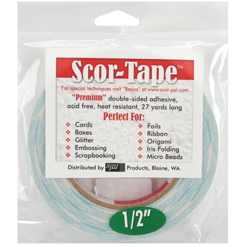 Scor-Tape 1/2 Wide – 27 Yards Double-Sided Adhesive .5
