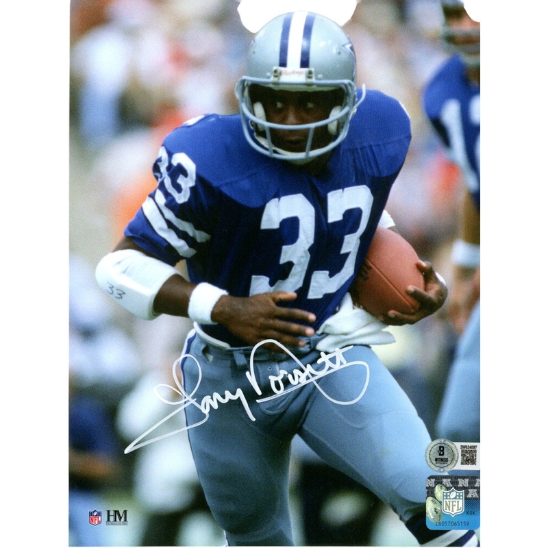 Tony Dorsett Autographed/Signed Dallas Cowboys 8×10 Photo Beckett Witness 49605