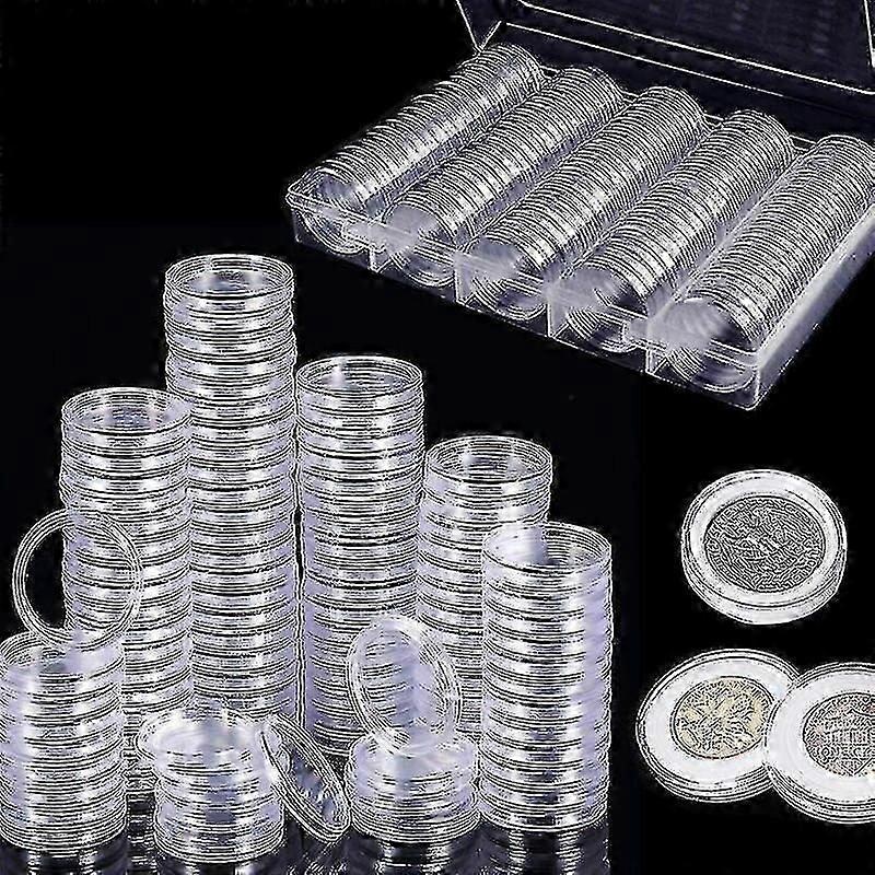 100pcs Plastic Coin Collection With Coin Collection Storage Box
