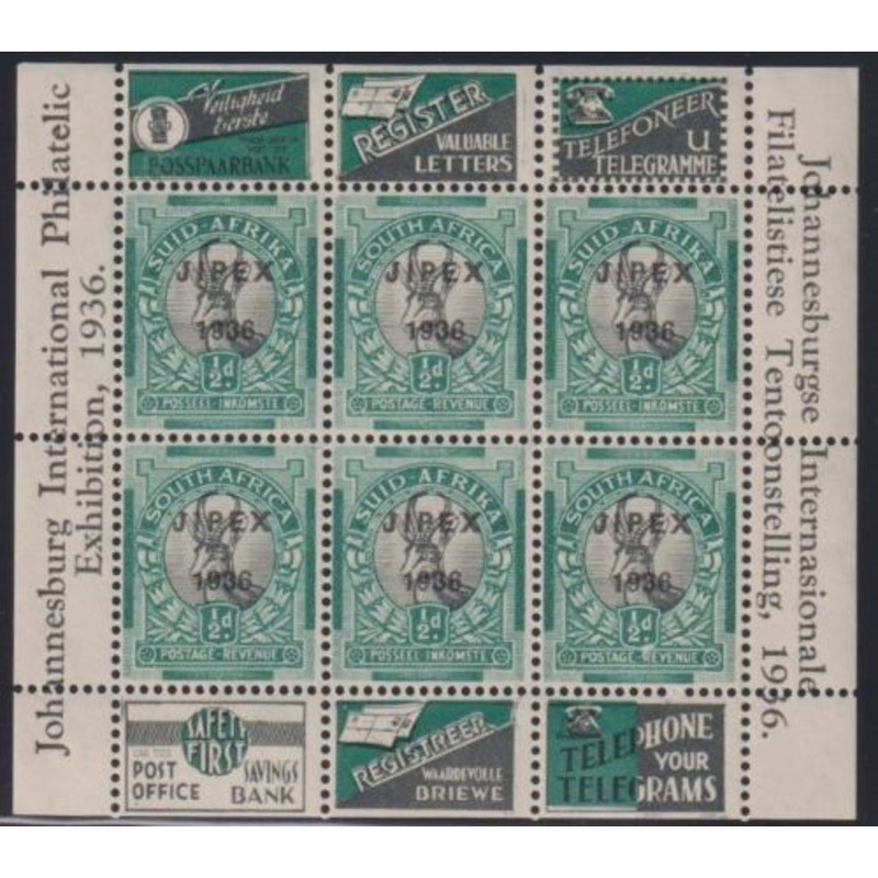 1936 1/2d JIPEX MIN SHEET #10