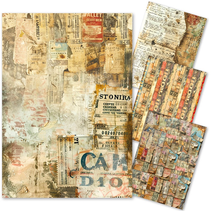 Ciao Bella Mixed Media Rice Paper A4 Journey Ahead (4pcs)