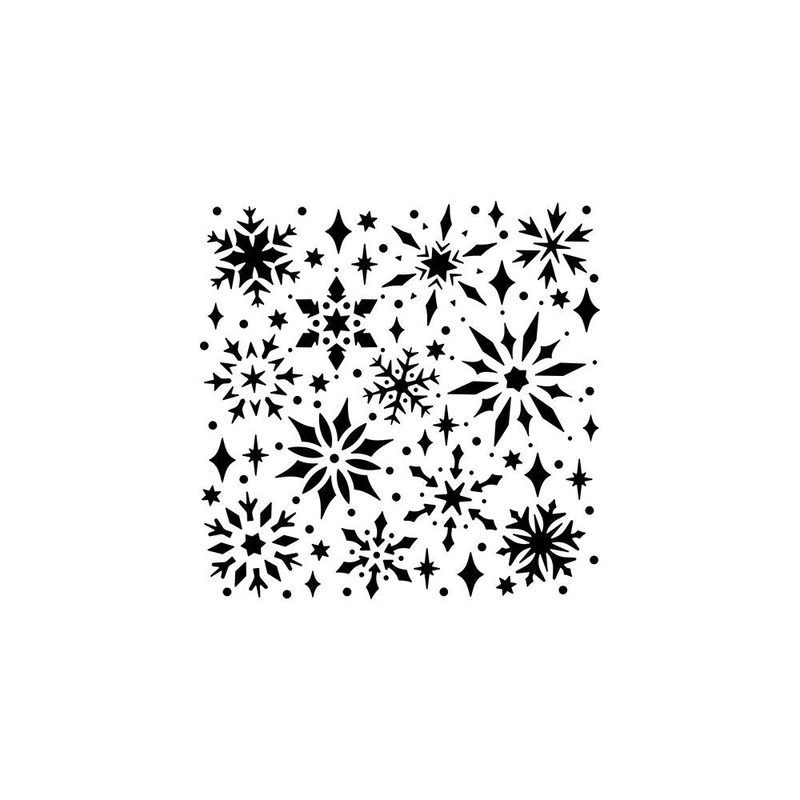 Crafter’s Workshop Template 6X6 Snowflake Sparkles