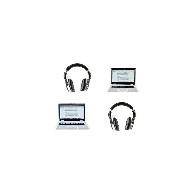 Eyelet Outlet Shape Brads 12/Pkg Laptop & Headphone