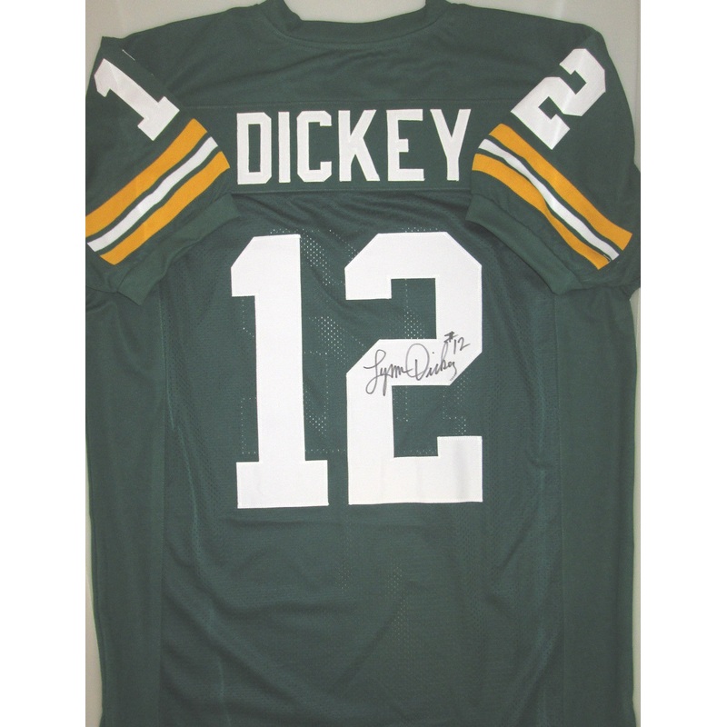 Packers LYNN DICKEY Signed Home Green Custom Replica Jersey AUTO – GBP HOF 1992