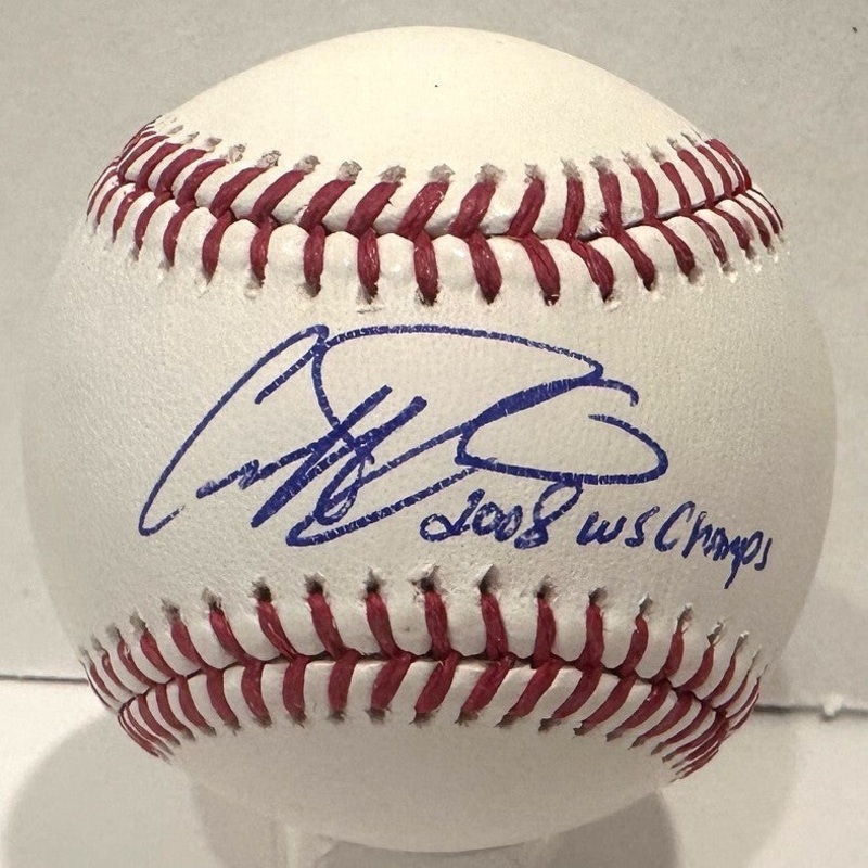 Phillies GEOFF JENKINS Signed Official MLB Baseball AUTO w/ 2008 WS Champs – BAS
