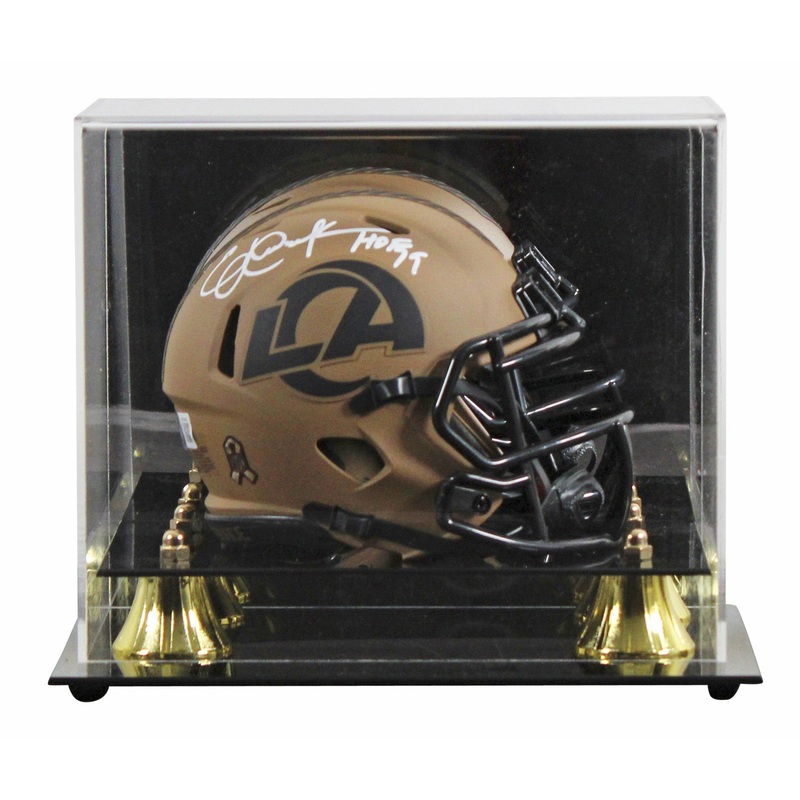 Rams Eric Dickerson HOF 99 Signed STS II Speed Mini Helmet W/ Case BAS Witness