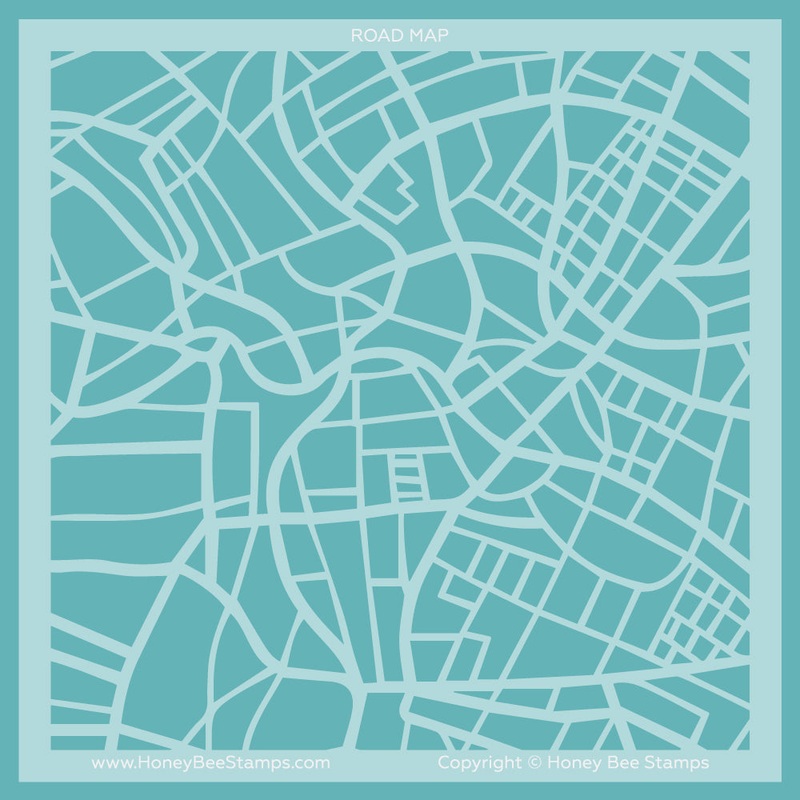 Road Map – 6×6 Background Stencil