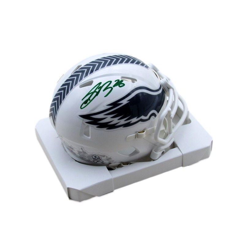 Saquon Barkley Signed/Auto Eagles Salute to Service Mini Helmet PSA/DNA 195208