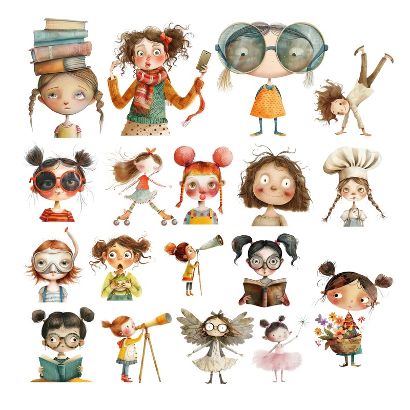 Simply Stated – Quirky Girls Ephemera Pack