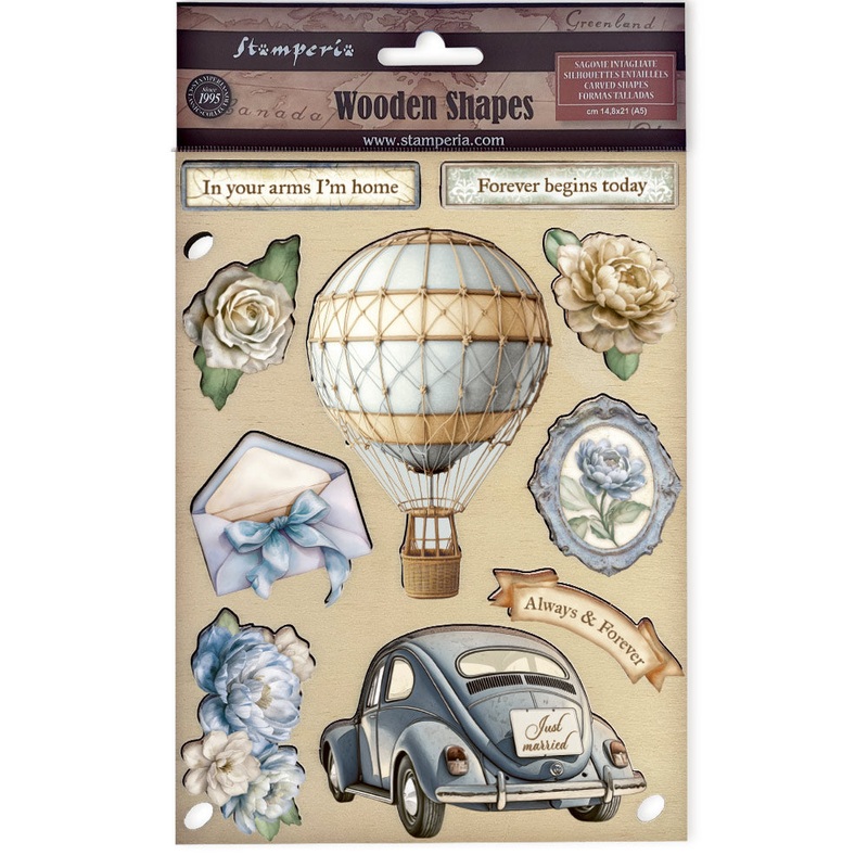 Stamperia Timeless A5 Colored Wooden Shape