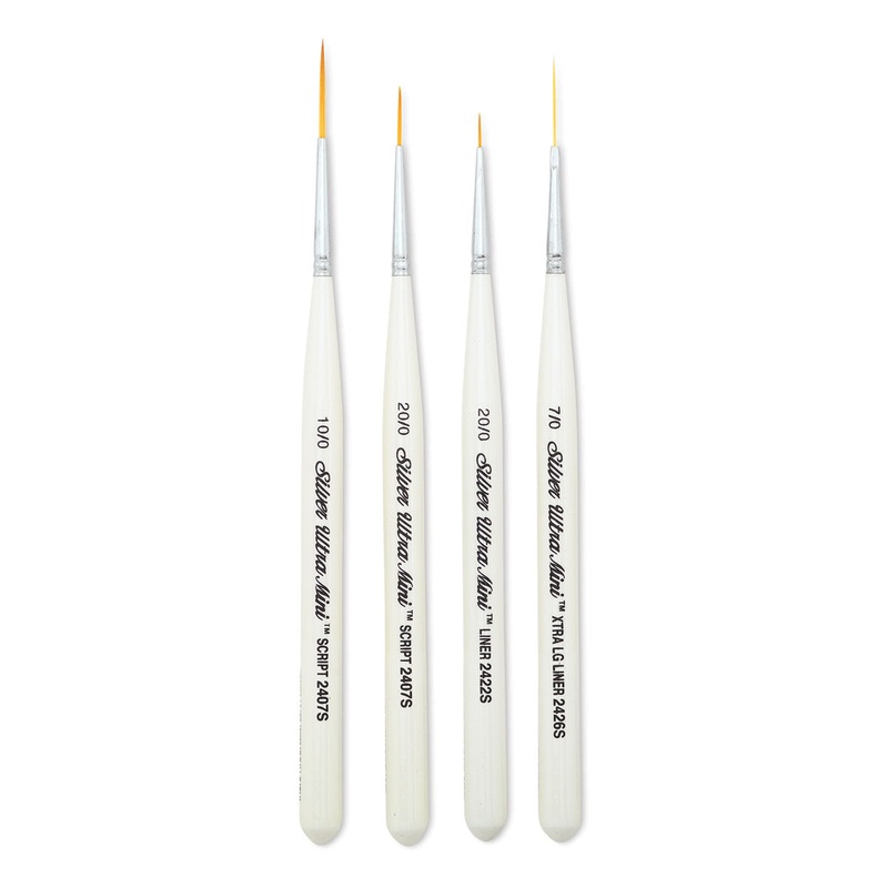 Ultra Mini Detail 4pc Paint Brush Set