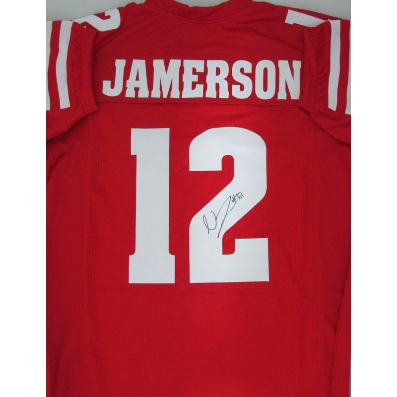 WI Badgers NATRELL JAMERSON Signed Red Custom Jersey AUTO – 2018 Draft Pick
