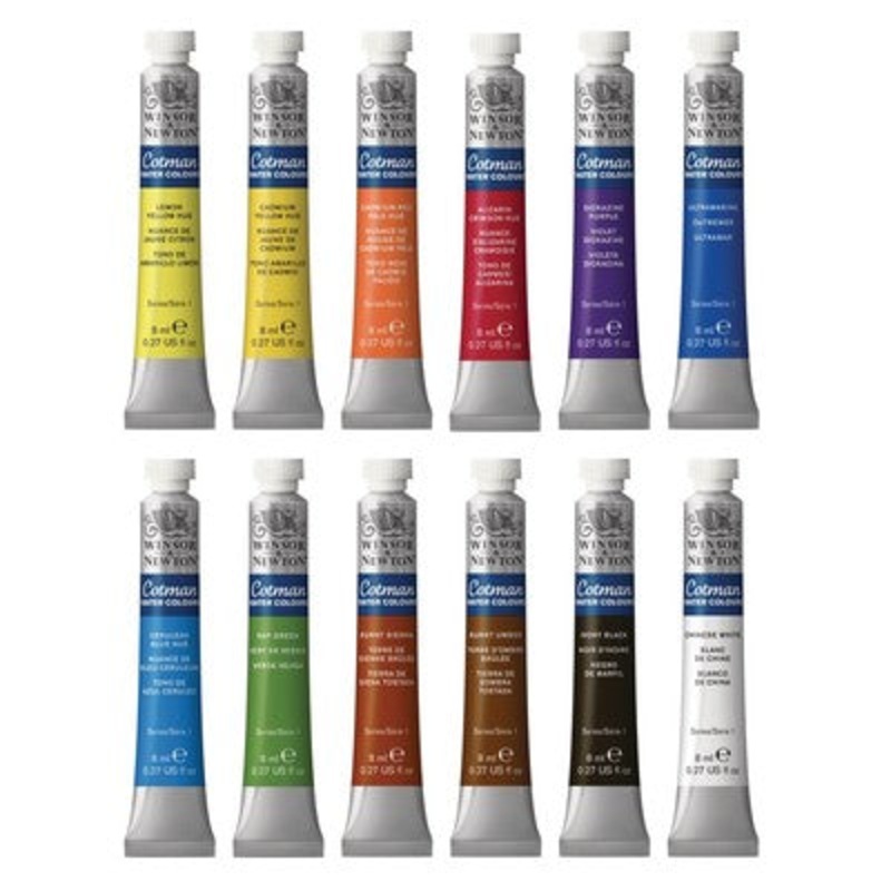 Winsor & Newton, Cotman Watercolour Set, 12 Tube Collection