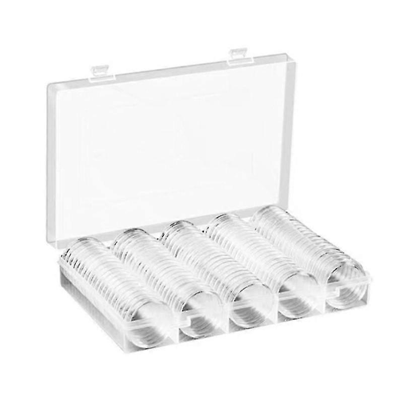 100pcs 30mm Coin Holder Capsules 5 Sizes Protect Gasket Round Coin For Case