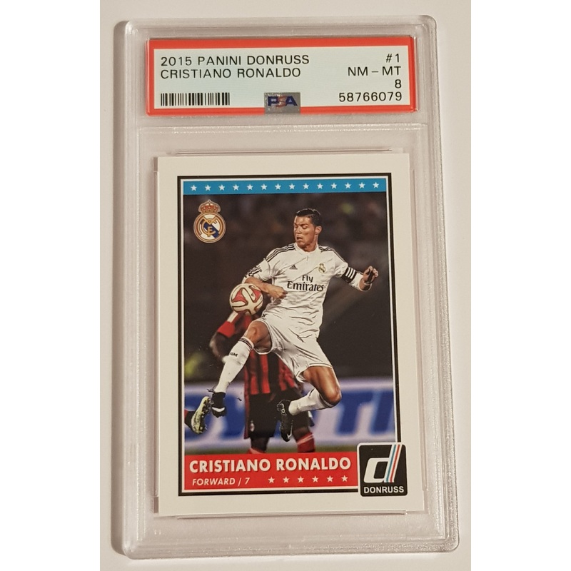 2015 Panini Donruss Soccer Cristiano Ronaldo #1 PSA 8 Trading Card