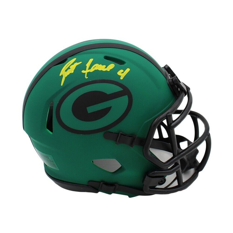 Brett Favre Signed Green Bay Packers Speed Rave NFL Mini Helmet