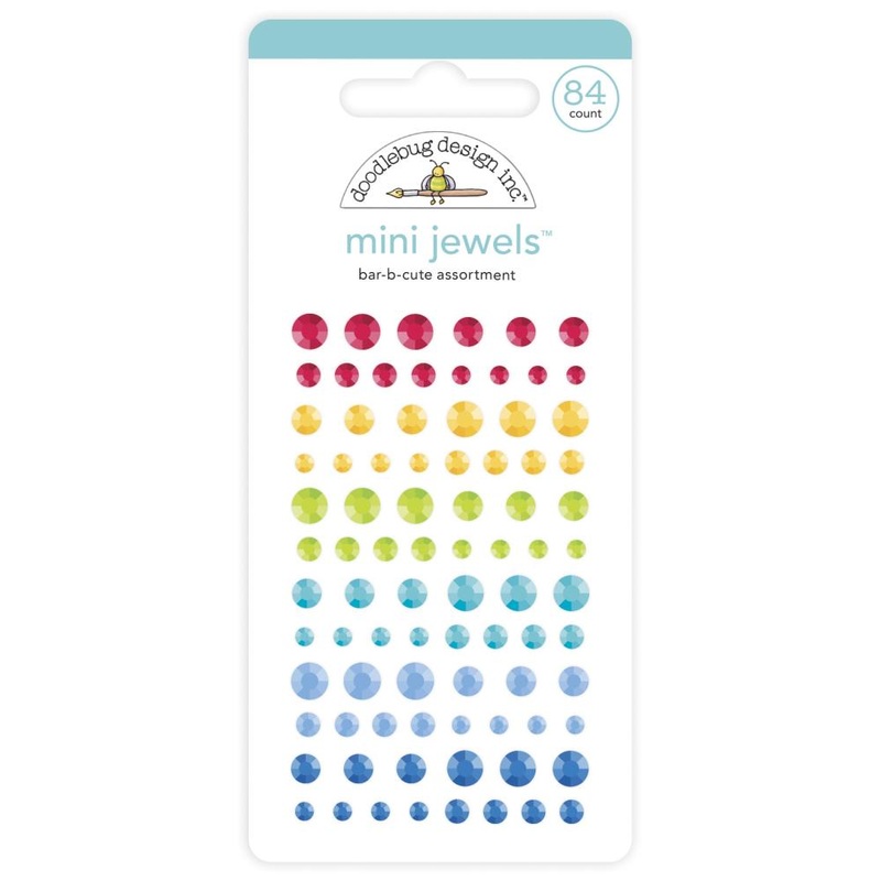 Doodlebug Adhesive Mini Jewels Bar-B-Cute Assortment