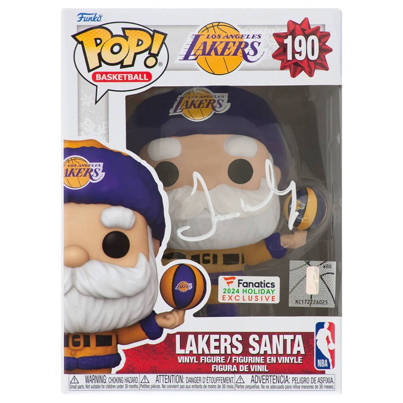 James Worthy Signed Lakers ‘SANTA’ NBA Funko Pop Doll #190 – (SCHWARTZ COA)
