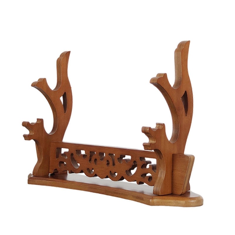 Martial Arts Solid Wood Sword Stand, Sword Display Stand 1 Layer