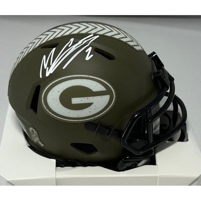 Packers Champ MASON CROSBY Signed Riddell 22 SALUTE Speed Mini Helmet AUTO – JSA