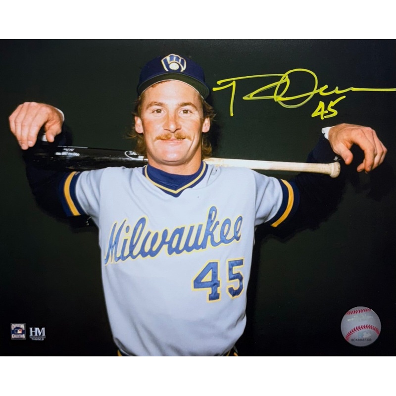 ROB DEER – Milwaukee Brewers Outfielder MLB – Signed 8×10 Photo #10 AUTO