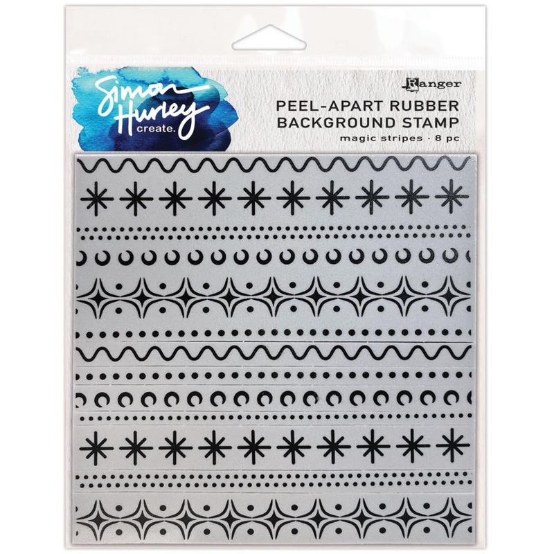 Simon Hurley create. Cling Stamps 6X6 Magic Stripes