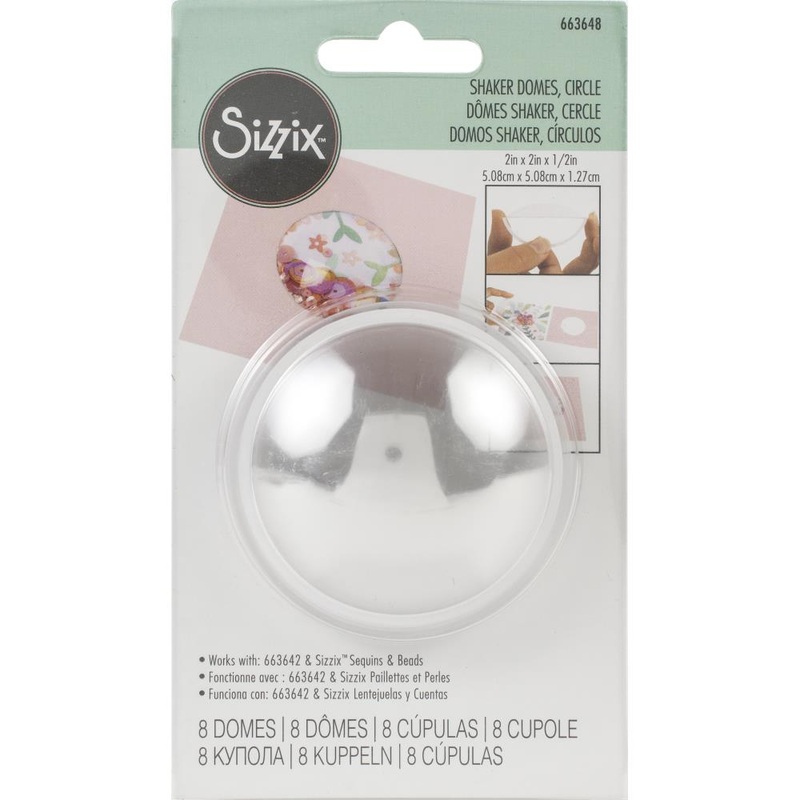 Sizzix Making Essentials Shaker Domes Circle 2, 8/Pkg