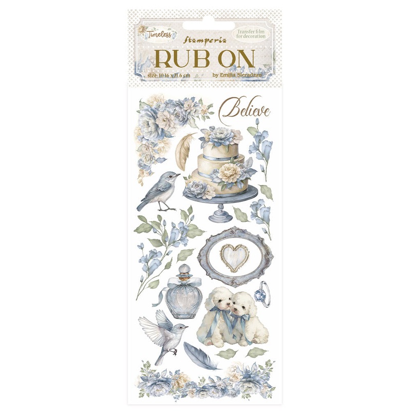 Stamperia Timeless Rub-On 4×8,5 Inch Cake