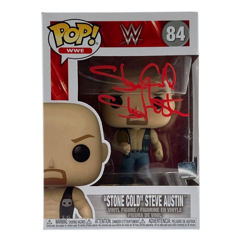 Stone Cold Steve Austin Signed WWE Funko Pop #84 BAS
