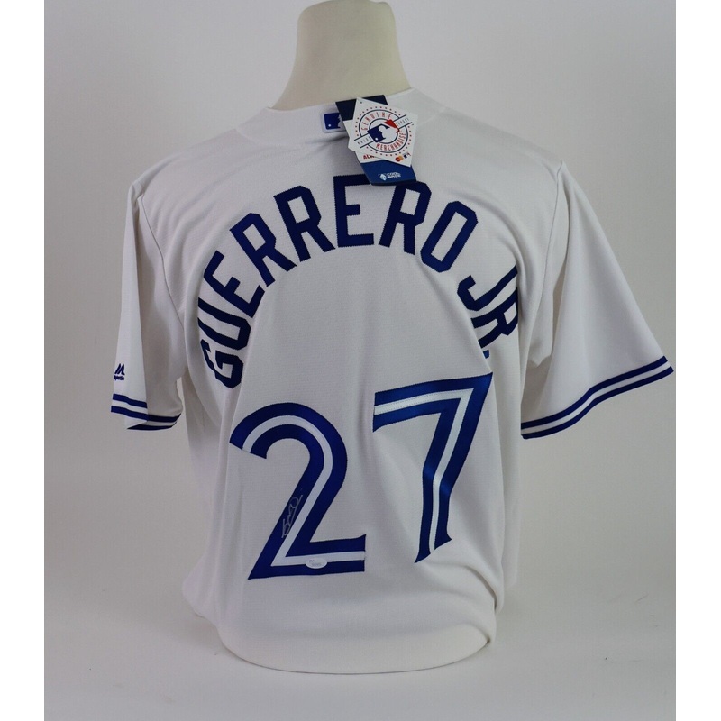 Vladimir Guerrero Jr. Toronto Blue Jays Autographed Majestic Jersey JSA COA