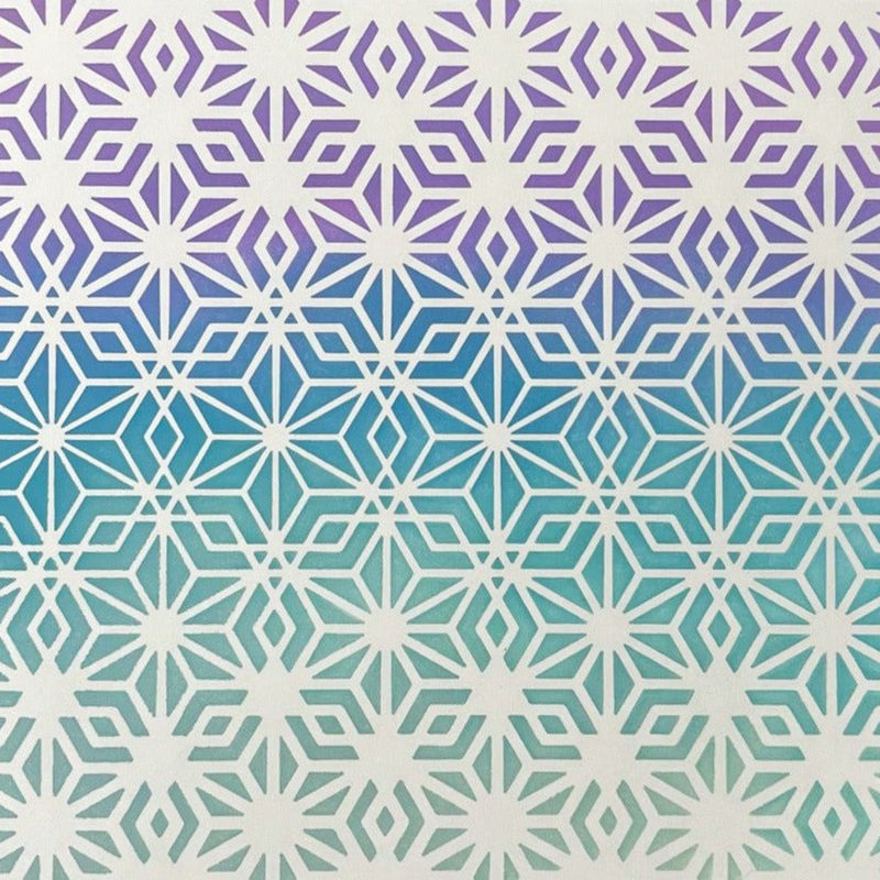 Crystal Kaleidoscope – 6×6 Background Stencil