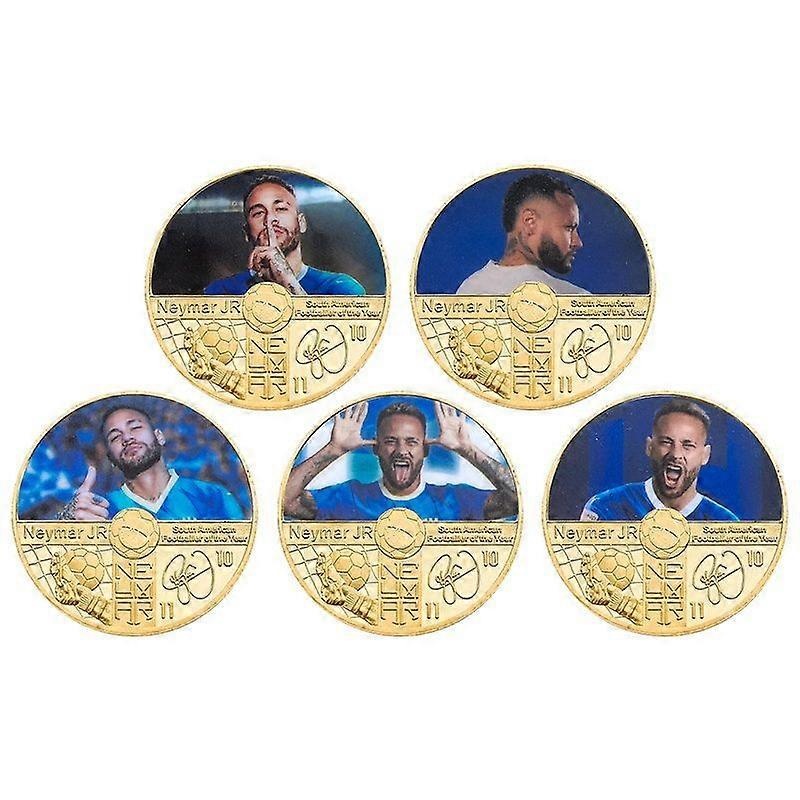 Football star Neymar commemorative collection coin Riyadh Crescent gift commemorative medal metal badge graduation season
