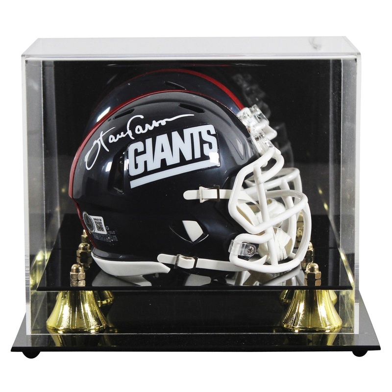 Giants Harry Carson Signed 1981-98 TB Speed Mini Helmet W/ Case BAS Witnessed