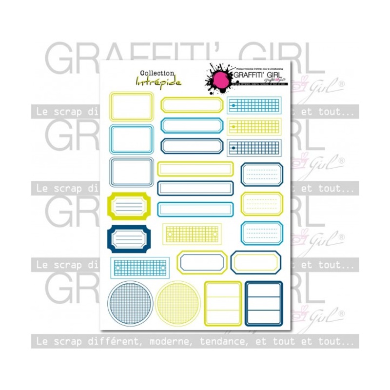 Graffiti Girl die cut tags Intrpide