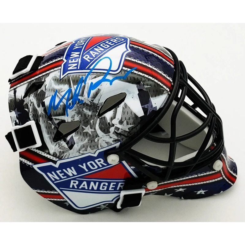 Mike Richter Signed New York Rangers Mini Goalie Mask Beckett / 1994Cup Champion