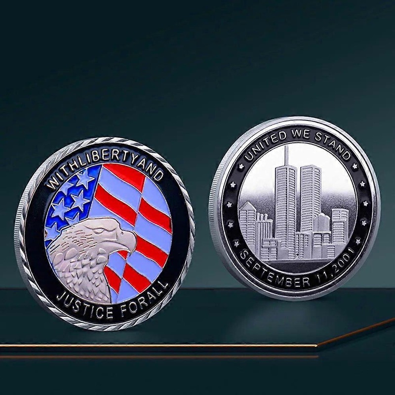 United States of America World Trade Centre September 9/11 Commemorative ‘UWS’ United we stand 24kt Liberty Challenge Medal Coin
