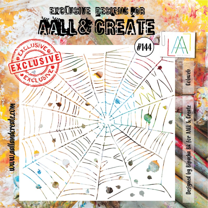 #144 – 6×6 Stencil – Cobweb